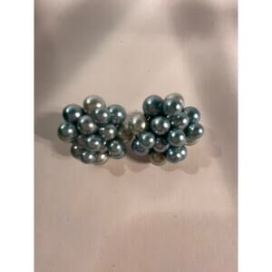 VTG -Japan - light BLUE silver back clip on’s never worn